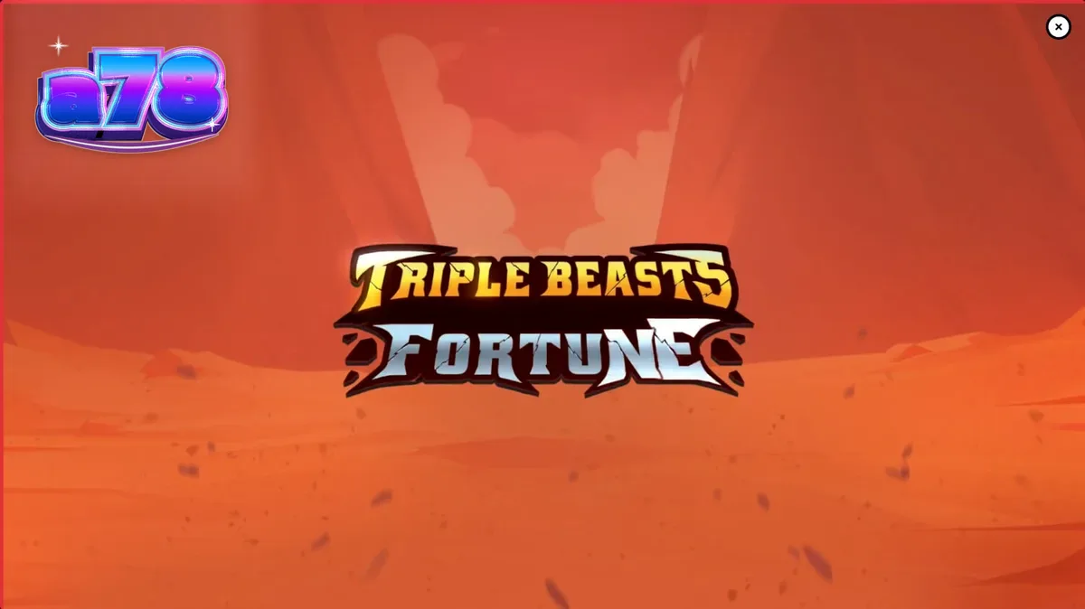 Cenário de cânion pré-histórico com totens de animais em Triple Beasts of Fortune