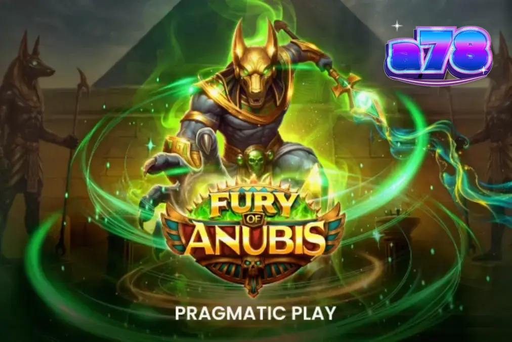 Cenário sombrio e místico do slot Fury of Anubis com temática egípcia
